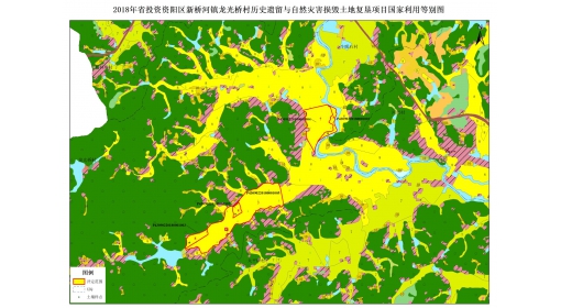 省投資資陽區新橋河鎮龍光橋村歷史遺留與自然災害損毀土地復墾項目國際利用等別圖